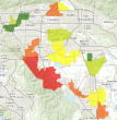 Areas of high incomes and high total losses Areas of high incomes and high total losses